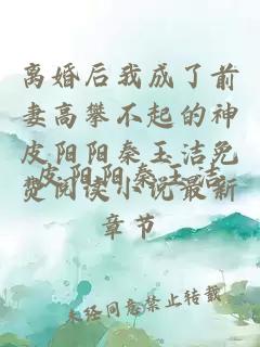 離婚后我成了前妻高攀不起的神皮陽陽秦玉潔免費閱讀小說最新章節